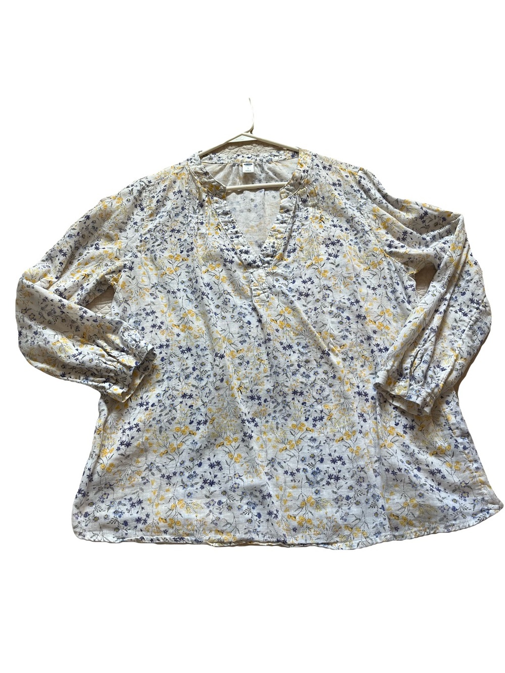 Old Navy Linen Cotton Floral Print Tunic Large